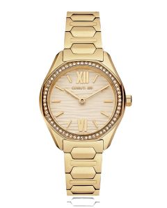 Cerruti 1881 Bretagna Watch For Women Gold With Crystal