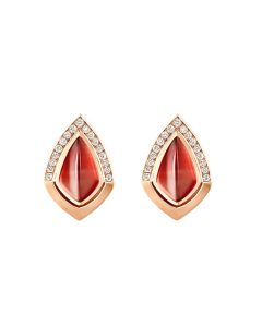 Versace Gorgon Claw Stud Earring Rose Gold With Diamond
