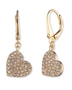 DKNY women earring stainless steel gold with crystal