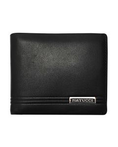 Natucci leather wallet for men ,Black 