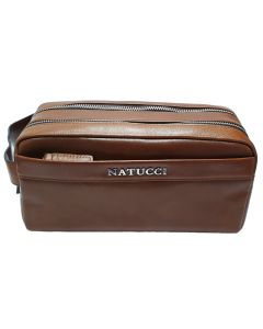 Natucci leather cluch bag for men , Brown 