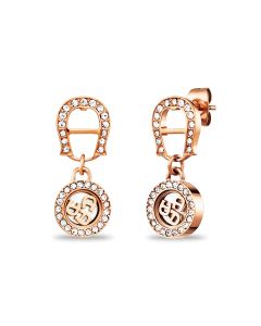 Aigner ladies earring steel rose gold with crystal