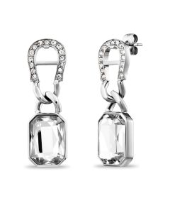 Aigner logo ladies earring steel silver with crystal