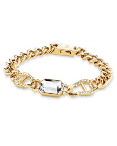 Aigner logo ladies medium bracelet steel gold 