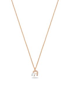 Aigner A logo ladies necklace steel rose gold 