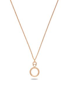 Aigner chain necklace for ladies steel rose gold