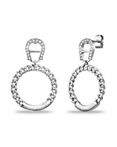 Aigner chain earring for ladies steel silver