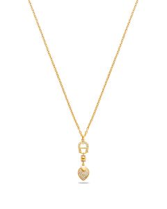 Aigner logo love necklace gold with crystal 