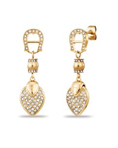 Aigner logo love earring gold with crystal 
