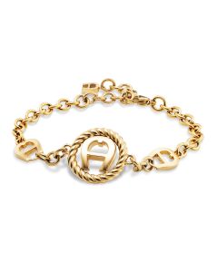 Aigner Round jemp bracelet for ladies steel gold