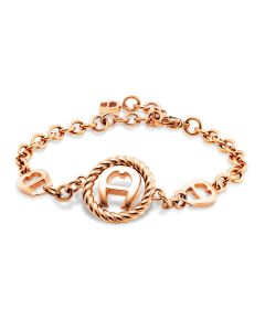 Aigner Round jemp bracelet for ladies steel rose gold