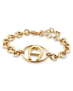 Aigner round A logo bracelet for ladies gold