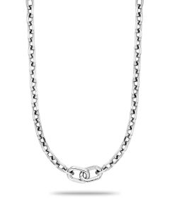 Aigner A logo ladies short necklace steel silver