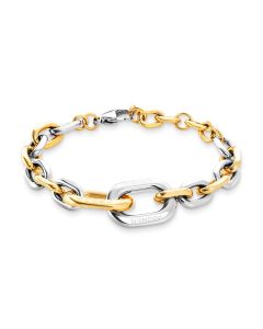 Aigner women bracelet stainless steel gold with silver 
