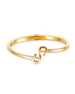 Aigner women A Logo large bangle stainless steel golden