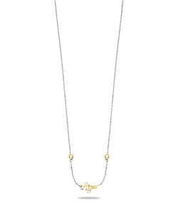 Aigner ladies short necklace silver , gold size 450+50MM