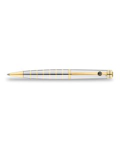 Aigner ballpoint pen for gent steel silver with gold