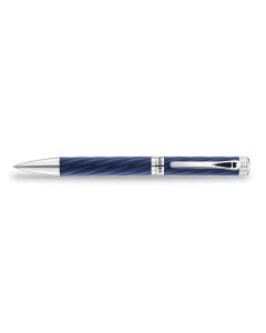 Aigner A Logo ballpoint pen for gent matte blue , Silver 
