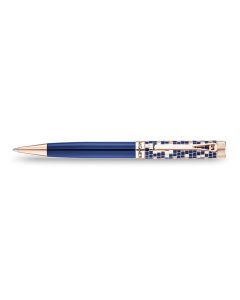 Aigner fashion ballpoint pen for gen steel blue , Rose gold