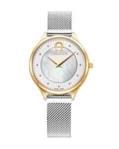 Aigner Velletri women watch steel gold with silver 