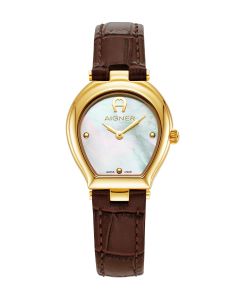 Aigner TRANI watch for women with brown leather