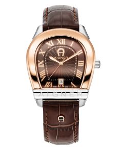 Aigner SIENA watch for men with brown leather strap