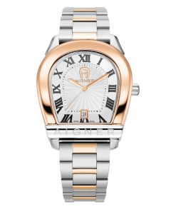 Aigner SIENA watch for men steel silver , Rose gold