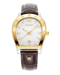 Aigner CHIETI men watch gold with brown leather 