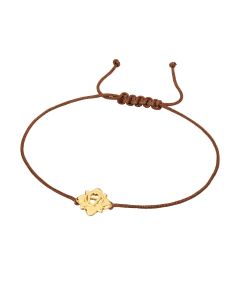 Aigner SERAFINA bracelet for women gold , Brown leather