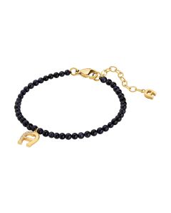 Aigner IDALIA bracelet for women gold with blue beads 