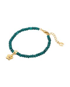 Aigner IDALIA bracelet for women , Gold with green beads