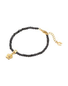 Aigner IDALIA bracelet for women , Gold with dark brown beads