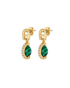 Aigner FIORELLA earring for women steel gold with crystal