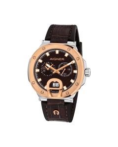 Aigner Taviano watch for men brown leather 