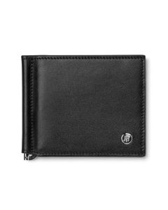 Montegrappa Signet Series Money Clip Wallet, Black Leather