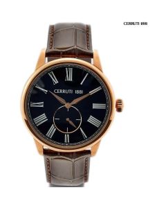 Cerruti 1881 Albiano watch for men brown leather 