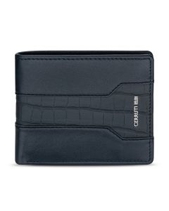 Cerruti 1881 leather wallet for men 6 cards deep blue 