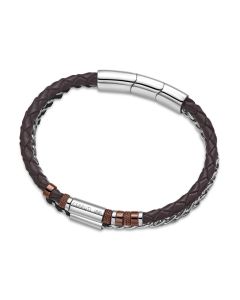 Cerruti 1881 ALTO bracelet for men brown leather 