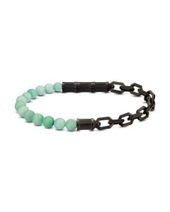 Cerruti 1881 TORONTO bracelet for men black with green beads 