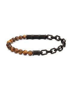 Cerruti 1881 TORONTO bracelet for men black with brown beads