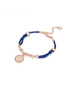 Cerruti 1881 CORDON women bracelet blue , Rose gold 