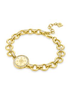 Cerruti 1881 PATRONA bracelet steel gold with crystal 