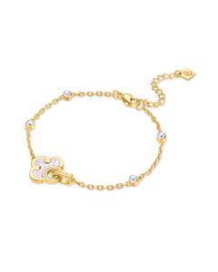 Cerruti 1881 REGINA bracelet for women steel gold with MOP