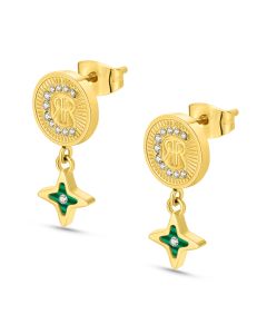Cerruti 1881 SOLE LUNA earring for women gold , Green