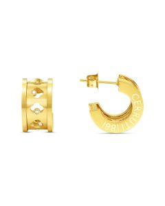Cerruti 1881 BANDE earring for ladies steel gold