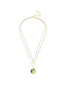 Cerruti 1881 SOLE LUNA women necklace steel gold , Green
