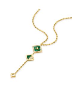 Cerruti 1881 DIAMANTE ladies necklace gold , Green