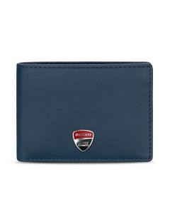 Ducati LUCCA wallet for men 8cc blue leather