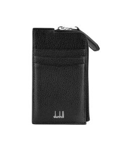 Dunhill Duke Fine Leather Zip Card Case, Black