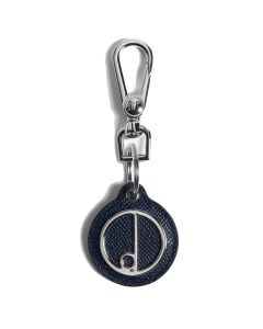 Dunhill D Leather Keyfob Navy